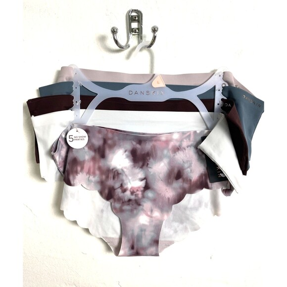 Danskin No Show Panties Size L Stretch 5 Pack Underwear Seamless Multicolor - Picture 1 of 11